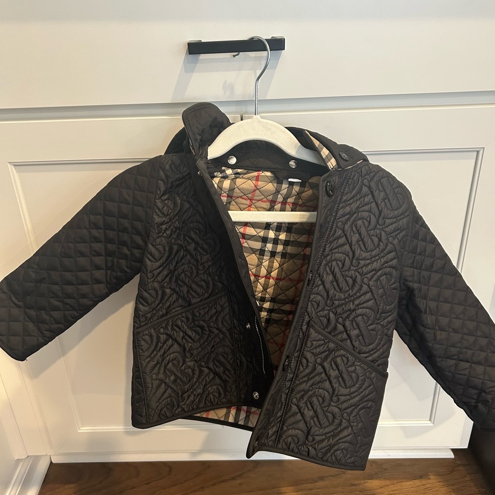 Burberry Quilted Kids Jacket - Dark Brown